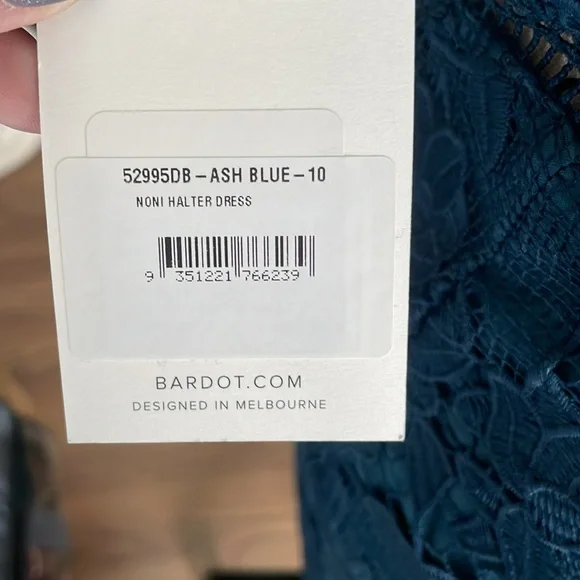 New Bardot Kara Lace Halter Ash Blue - Picture 4 of 4